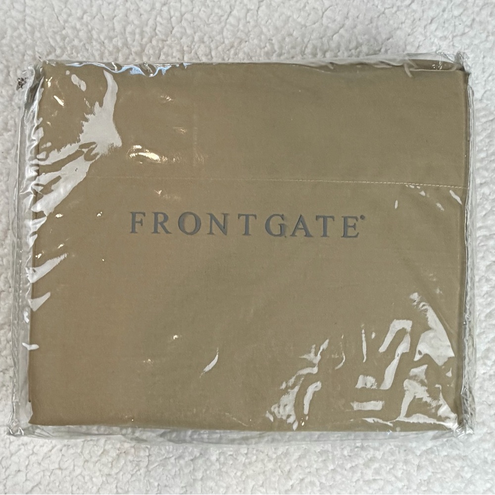 (NIB) FRONTGATE • Luxury Dark Tan Twin Sheet Set